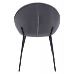 ΚΑΡΕΚΛΑ KELSEY ΑΠΟ ΒΕΛΟΥΔΟ ΓΚΡΙ ΜΕ ΜΑΥΡΑ ΠΟΔΙΑ HM8684.11 59x63x84 εκ.