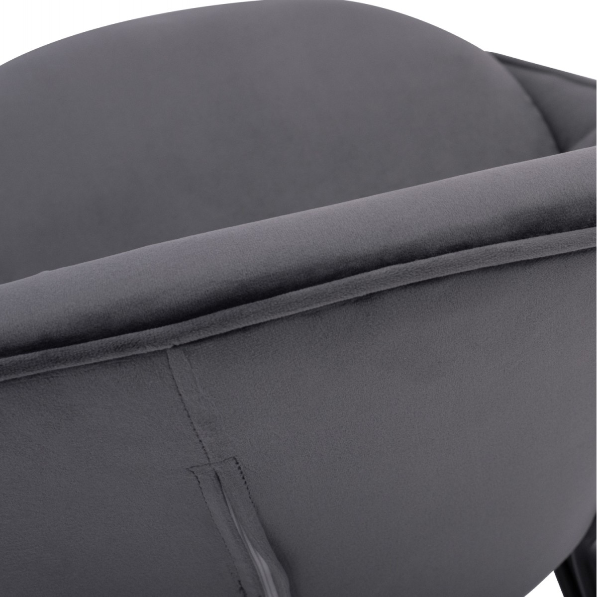 ΚΑΡΕΚΛΑ KELSEY ΑΠΟ ΒΕΛΟΥΔΟ ΓΚΡΙ ΜΕ ΜΑΥΡΑ ΠΟΔΙΑ HM8684.11 59x63x84 εκ.