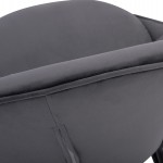 ΚΑΡΕΚΛΑ KELSEY ΑΠΟ ΒΕΛΟΥΔΟ ΓΚΡΙ ΜΕ ΜΑΥΡΑ ΠΟΔΙΑ HM8684.11 59x63x84 εκ.