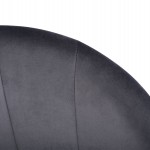 ΠΟΛΥΘΡΟΝΑΚΙ BESSIE HM8699.01 ΒΕΛΟΥΔΟ ΓΚΡΙ ΜΕ ΜΕΤΑΛΛΙΚΟ ΣΚΕΛΕΤΟ 60x62x80Y εκ.