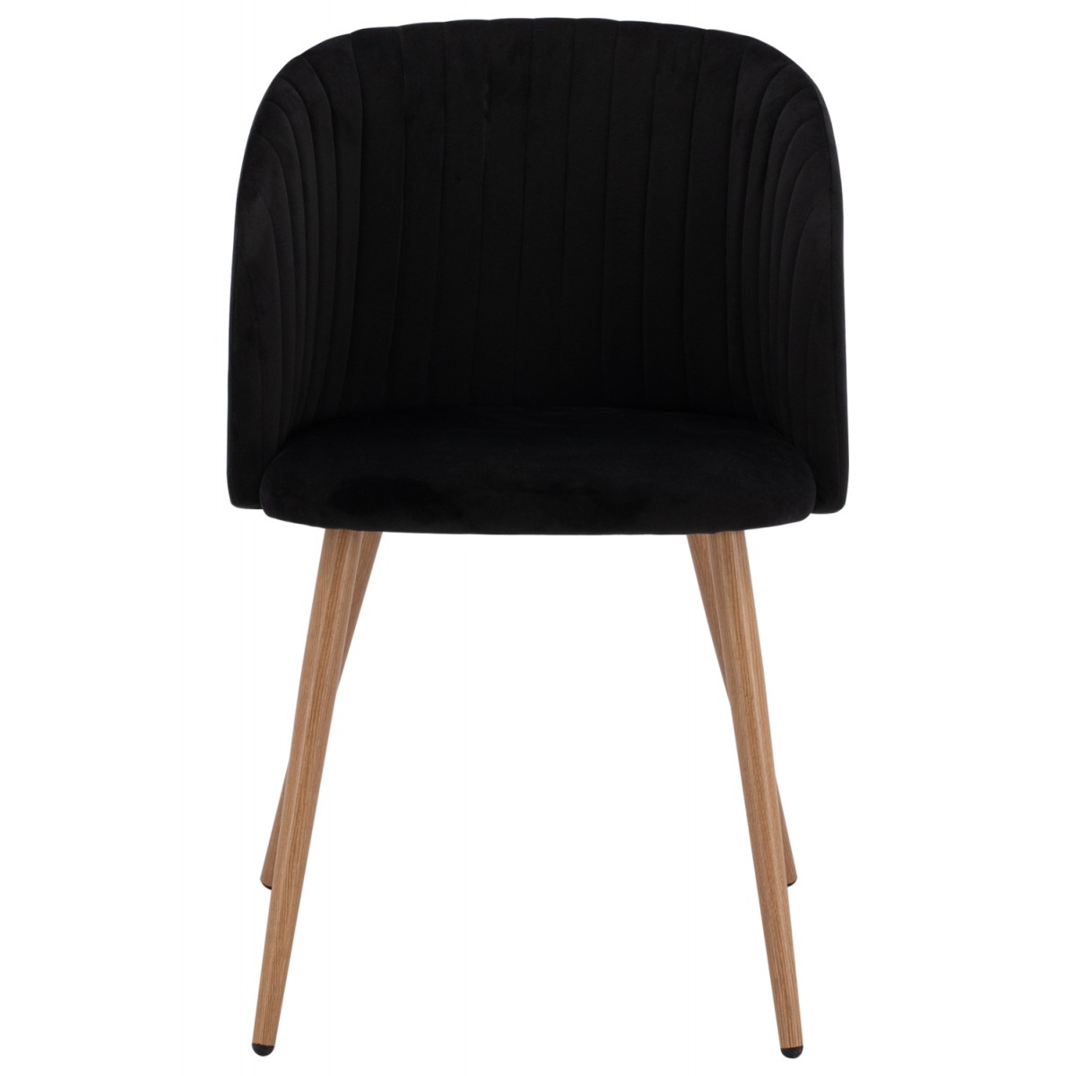 ΠΟΛΥΘΡΟΝΑΚΙ LEAH HM8543.04 ΜΕ ΒΕΛΟΥΔΟ ΜΑΥΡΟ ΚΑΙ ΜΕΤΑΛΛΙΚΑ ΠΟΔΙΑ 53x57x81 εκ.