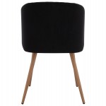 ΠΟΛΥΘΡΟΝΑΚΙ LEAH HM8543.04 ΜΕ ΒΕΛΟΥΔΟ ΜΑΥΡΟ ΚΑΙ ΜΕΤΑΛΛΙΚΑ ΠΟΔΙΑ 53x57x81 εκ.