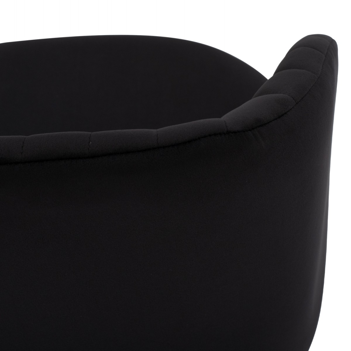 ΠΟΛΥΘΡΟΝΑΚΙ LEAH HM8543.04 ΜΕ ΒΕΛΟΥΔΟ ΜΑΥΡΟ ΚΑΙ ΜΕΤΑΛΛΙΚΑ ΠΟΔΙΑ 53x57x81 εκ.