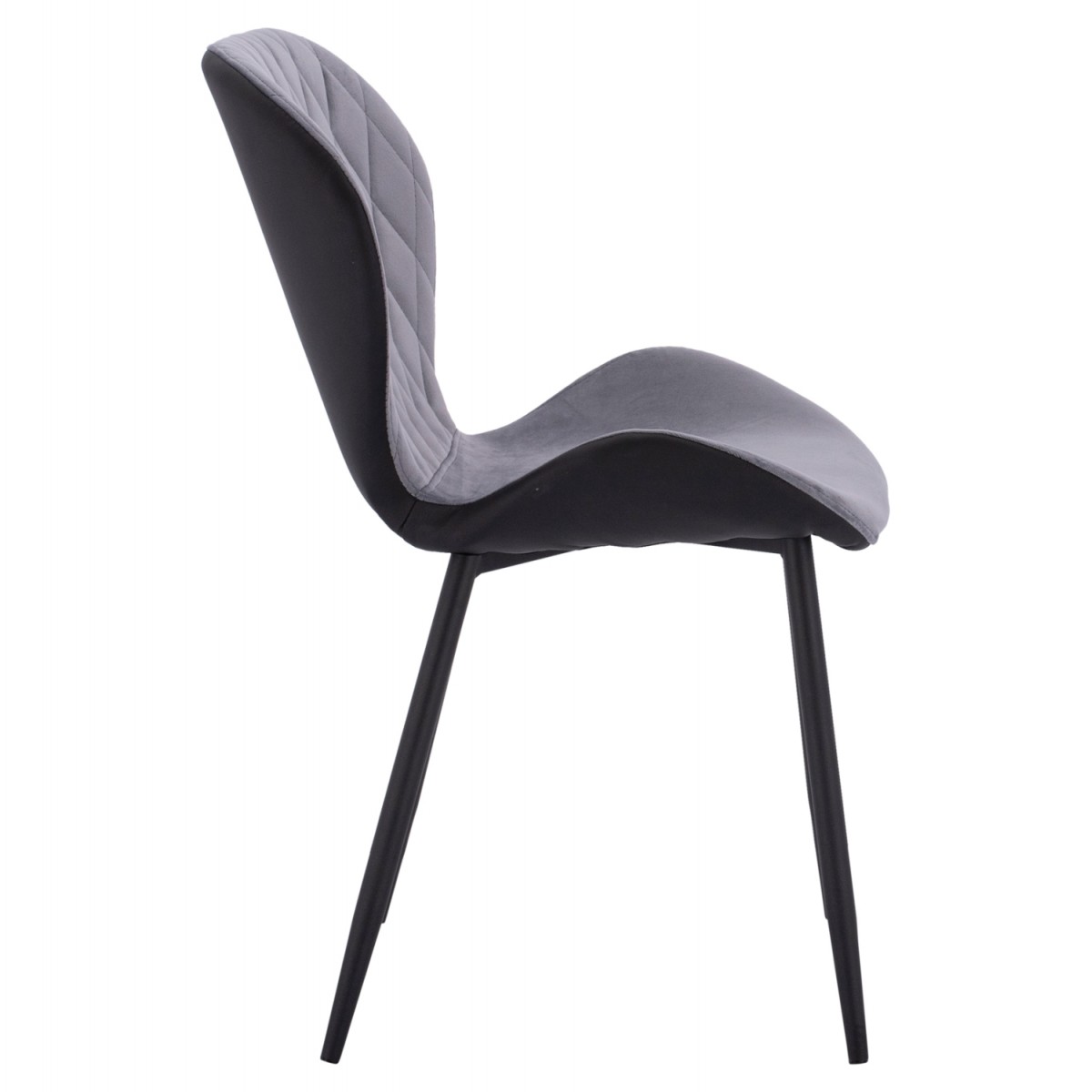 ΚΑΡΕΚΛΑ ADALYN ΜΕ ΜΑΥΡΟ PU ΚΑΙ ΓΚΡΙ ΒΕΛΟΥΔΟ HM8729.01 51x58x82Υ εκ.