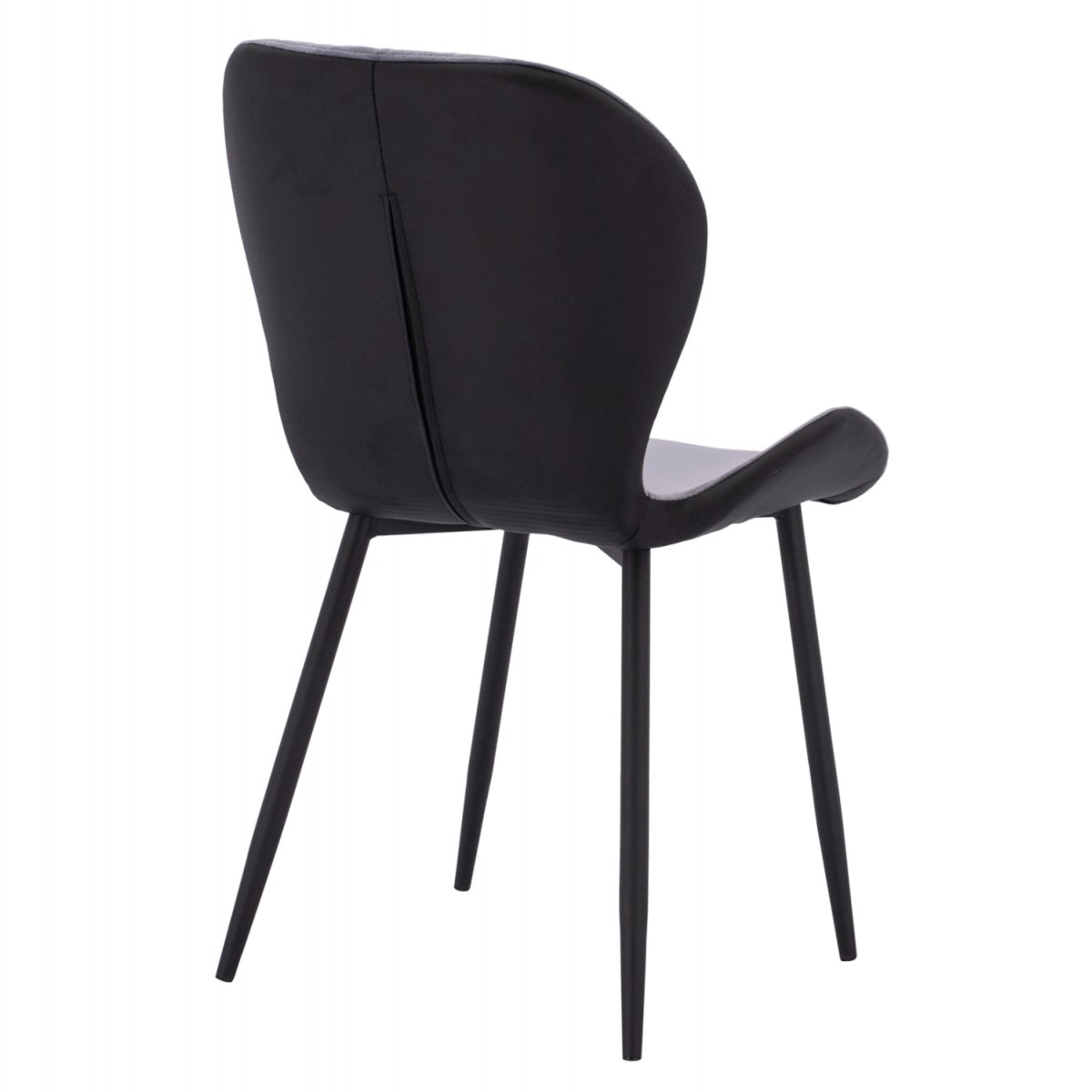 ΚΑΡΕΚΛΑ ADALYN ΜΕ ΜΑΥΡΟ PU ΚΑΙ ΓΚΡΙ ΒΕΛΟΥΔΟ HM8729.01 51x58x82Υ εκ.