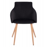 ΠΟΛΥΘΡΟΝΑΚΙ IVY ΒΕΛΟΥΔΟ ΜΑΥΡΟ ΚΑΙ ΜΕΤΑΛΛΙΚΑ ΠΟΔΙΑ HM8546.04 53x55x79 εκ.