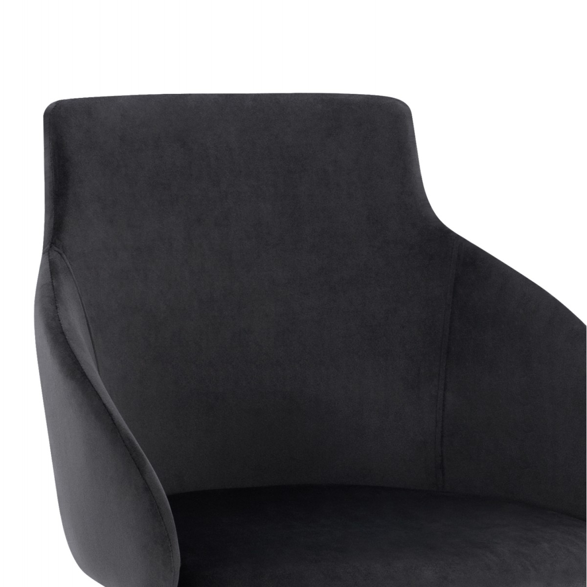 ΠΟΛΥΘΡΟΝΑΚΙ IVY ΒΕΛΟΥΔΟ ΜΑΥΡΟ ΚΑΙ ΜΕΤΑΛΛΙΚΑ ΠΟΔΙΑ HM8546.04 53x55x79 εκ.