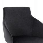 ΠΟΛΥΘΡΟΝΑΚΙ IVY ΒΕΛΟΥΔΟ ΜΑΥΡΟ ΚΑΙ ΜΕΤΑΛΛΙΚΑ ΠΟΔΙΑ HM8546.04 53x55x79 εκ.