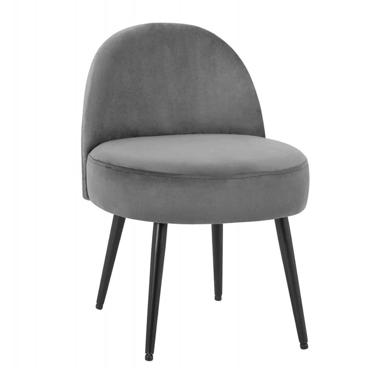 ΣΚΑΜΠΟ ΜΕ ΠΛΑΤΗ YASMINE ΑΠΟ ΓΚΡΙ ΒΕΛΟΥΔΟ & ΜΑΥΡΑ ΠΟΔΙΑ HM8395.11 47x43x65Υ εκ.