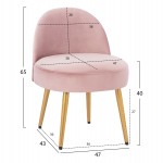 ΣΚΑΜΠΟ ΜΕ ΠΛΑΤΗ YASMINE ΑΠΟ ΣΑΠΙΟ ΜΗΛΟ ΒΕΛΟΥΔΟ & ΧΡΥΣΑ ΠΟΔΙΑ HM8395.12 47x43x65Υ εκ.