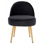 ΣΚΑΜΠΟ ΜΕ ΠΛΑΤΗ YASMINE ΑΠΟ ΜΑΥΡΟ ΒΕΛΟΥΔΟ & ΧΡΥΣΑ ΠΟΔΙΑ HM8395.14 47x43x65Υ εκ.