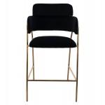 ΣΚΑΜΠΟ ΜΕΣΑΙΟΥ ΥΨΟΥΣ KELSO HM8735.04 ΒΕΛΟΥΔΟ ΜΑΥΡΟ ΕΠΙΧΡΥΣΟ ΣΚΕΛΕΤΟ 54x58x95Υ εκ.