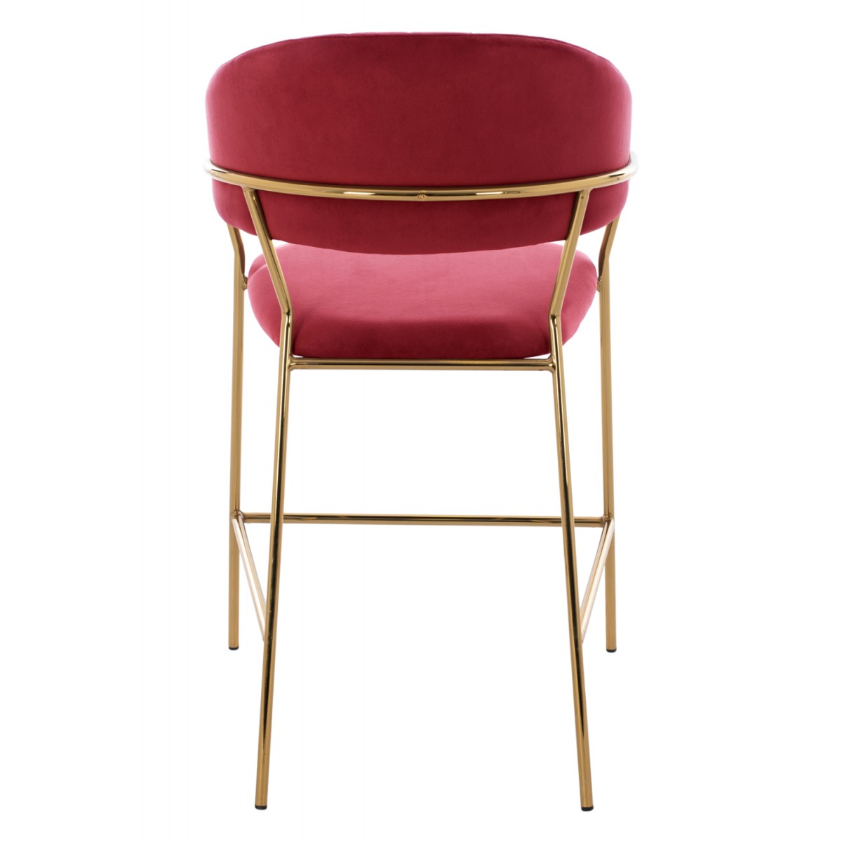 ΣΚΑΜΠΟ ΜΕΣ.ΥΨΟΥΣ THEODORE HM8734.06 ΒΕΛΟΥΔΟ ΚΟΚΚΙΝΟ--ΕΠΙΧΡΥΣΟΣ ΣΚΕΛΕΤΟΣ 60x55x100Yεκ