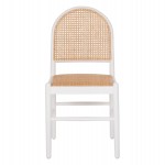 ΚΑΡΕΚΛΑ ΑΠΟ ΟΞΙΑ ΣΕ ΛΕΥΚΟ-RATTAN ΜΠΕΖ HM9407.03 43x50x87Yεκ.