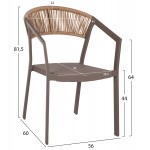 ΠΟΛΥΘΡΟΝΑ ΑΛΟΥΜΙΝΙΟΥ MIRI HM5891.03 ΣΑΜΠΑΝΙΖΕ ΣΚΕΛΕΤΟΣ&TEXTLINE- RATTAN 56x58x80.5Υ εκ.