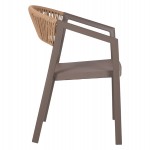 ΠΟΛΥΘΡΟΝΑ ΑΛΟΥΜΙΝΙΟΥ MIRI HM5891.03 ΣΑΜΠΑΝΙΖΕ ΣΚΕΛΕΤΟΣ&TEXTLINE- RATTAN 56x58x80.5Υ εκ.