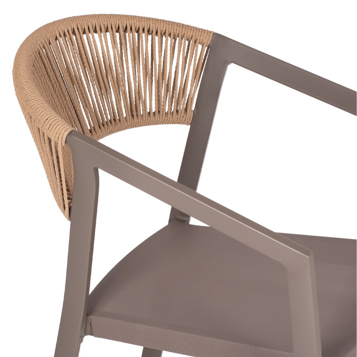 ΠΟΛΥΘΡΟΝΑ ΑΛΟΥΜΙΝΙΟΥ MIRI HM5891.03 ΣΑΜΠΑΝΙΖΕ ΣΚΕΛΕΤΟΣ&TEXTLINE- RATTAN 56x58x80.5Υ εκ.