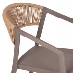 ΠΟΛΥΘΡΟΝΑ ΑΛΟΥΜΙΝΙΟΥ MIRI HM5891.03 ΣΑΜΠΑΝΙΖΕ ΣΚΕΛΕΤΟΣ&TEXTLINE- RATTAN 56x58x80.5Υ εκ.