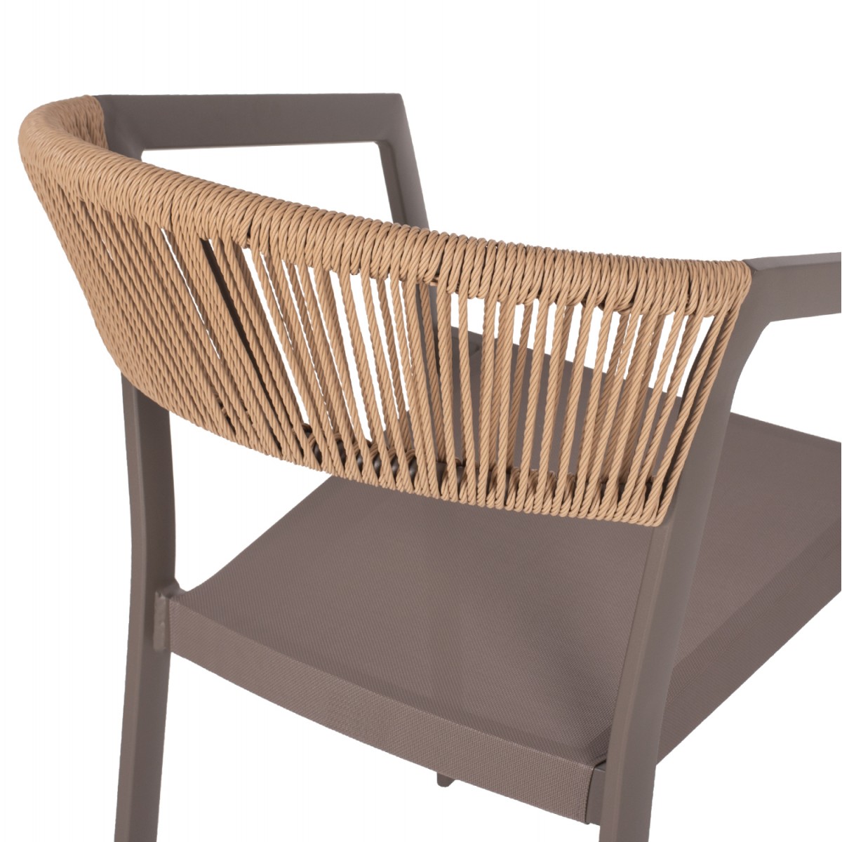 ΠΟΛΥΘΡΟΝΑ ΑΛΟΥΜΙΝΙΟΥ MIRI HM5891.03 ΣΑΜΠΑΝΙΖΕ ΣΚΕΛΕΤΟΣ&TEXTLINE- RATTAN 56x58x80.5Υ εκ.