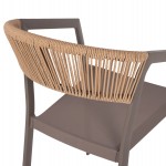 ΠΟΛΥΘΡΟΝΑ ΑΛΟΥΜΙΝΙΟΥ MIRI HM5891.03 ΣΑΜΠΑΝΙΖΕ ΣΚΕΛΕΤΟΣ&TEXTLINE- RATTAN 56x58x80.5Υ εκ.