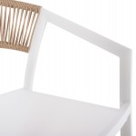 ΠΟΛΥΘΡΟΝΑ ΑΛΟΥΜΙΝΙΟΥ MIRI HM5891.22 ΛΕΥΚΟΣ ΣΚΕΛΕΤΟΣ&TEXTLINE-ΜΠΕΖ RATTAN 57x63x82Υεκ.