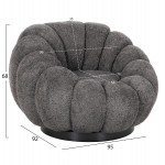 ΠΟΛΥΘΡΟΝΑ ΠΕΡΙΣΤΡΕΦΟΜΕΝΗ GRYMM HM9601.01 ΓΚΡΙ ΜΠΟΥΚΛΕ-ΜΑΥΡΗ ΜΕΤΑΛΛΙΚΗ ΒΑΣΗ 95x92x68Υεκ.