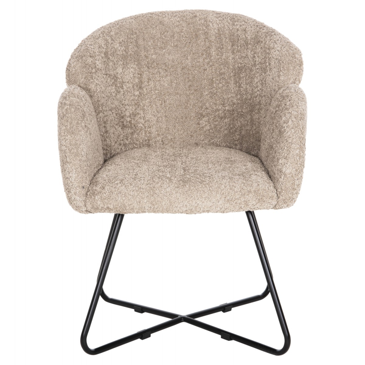 ΠΟΛΥΘΡΟΝΑ HARNIS HM9603.08 ΜΠΕΖ ΜΠΟΥΚΛΕ-ΜΑΥΡΑ ΜΕΤΑΛ.ΠΟΔΙΑ ΧΙΑΣΤΙ 59,5x64x77Υεκ