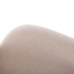 ΚΑΡΕΚΛΑ ISIAH HM9615.03 ΜΠΕΖ ΥΦΑΣΜΑ-ΜΑΥΡΑ ΜΕΤΑΛΛΙΚΑ ΠΟΔΙΑ 56x56x76Υ εκ.