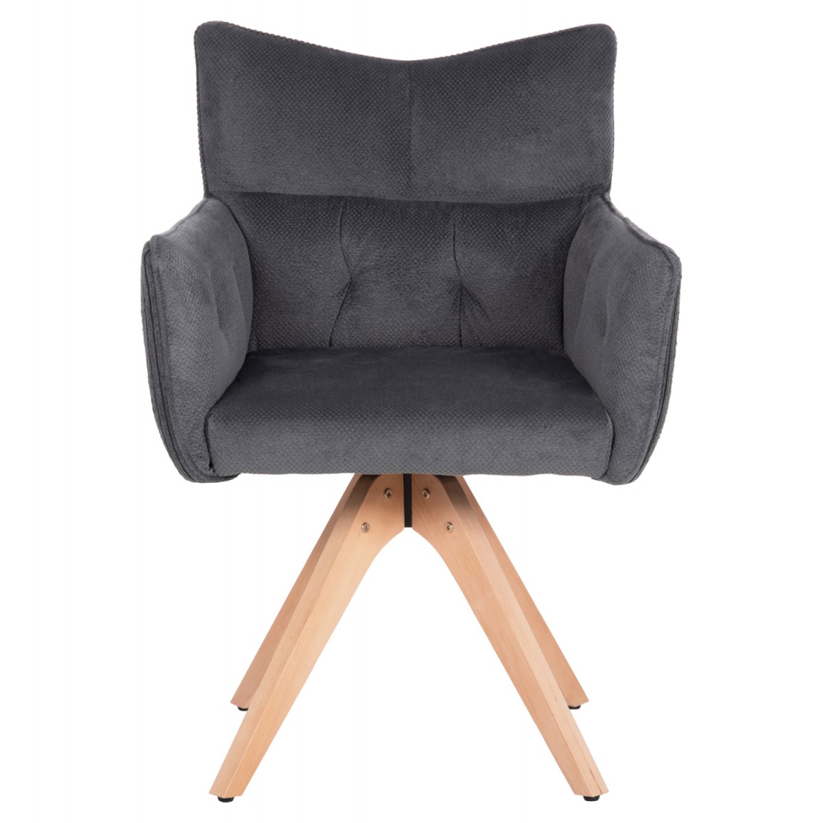 ΠΟΛΥΘΡΟΝΑ ΤΡΑΠΕΖΑΡΙΑΣ QUILL HM9843.03 ΓΚΡΙ ΥΦΑΣΜΑ-ΞΥΛΟ ΟΞΙΑΣ ΠΟΔΙΑ 61x57,5x91Υεκ.