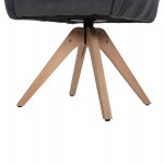 ΠΟΛΥΘΡΟΝΑ ΤΡΑΠΕΖΑΡΙΑΣ QUILL HM9843.03 ΓΚΡΙ ΥΦΑΣΜΑ-ΞΥΛΟ ΟΞΙΑΣ ΠΟΔΙΑ 61x57,5x91Υεκ.