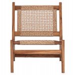 ΚΑΡΕΚΛΑ LOUNGE LUKILLA HM9913 ΞΥΛΟ TEAK ΣΕ ΦΥΣΙΚΟ--ΣΥΝΘ.ΣΧΟΙΝΙ ΜΠΕΖ 55,5x74x65Υεκ.