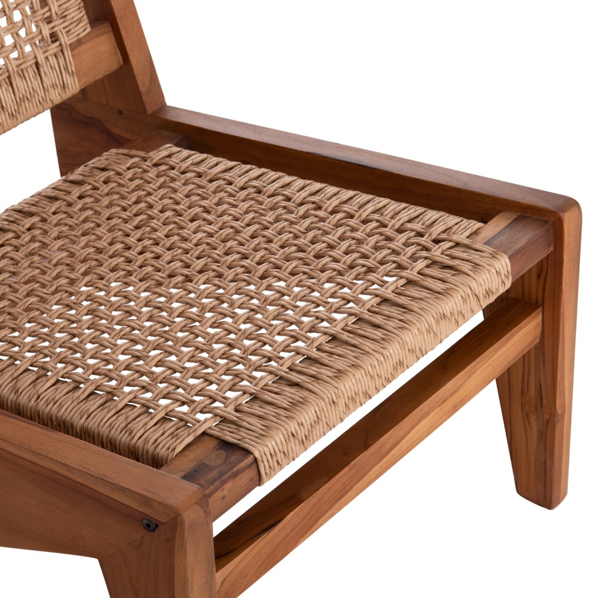ΚΑΡΕΚΛΑ LOUNGE LUKILLA HM9913 ΞΥΛΟ TEAK ΣΕ ΦΥΣΙΚΟ--ΣΥΝΘ.ΣΧΟΙΝΙ ΜΠΕΖ 55,5x74x65Υεκ.