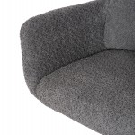 ΠΟΛΥΘΡΟΝΑ ΠΕΡΙΣΤΡΕΦ. BLANS HM9942.01 ΓΚΡΙ ΜΠΟΥΚΛΕ ΥΦΑΣΜΑ-ΜΕΤΑΛΛΙΚΑ ΠΟΔΙΑ 62x60x90Υ