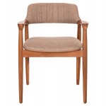 ΠΟΛΥΘΡΟΝΑ JAMES HM18259 TEAK WOOD ΜΕ ΣΑΜΠΑΝΙ ΥΦΑΣΜΑ 57x52x76Υεκ.