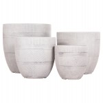 ΣΕΤ 4ΤΜΧ ΓΛΑΣΤΡΕΣ ΣΤΡΟΓΓΥΛΕΣ ΣΕΙΡΑ GARDENER HM4719 FIBERCLAY-ΧΡΩΜΑ CEMENT Φ44x43Υεκ