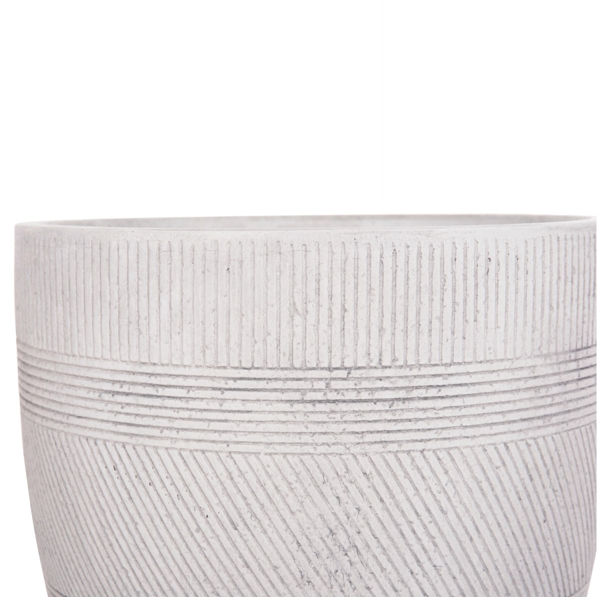 ΣΕΤ 4ΤΜΧ ΓΛΑΣΤΡΕΣ ΣΤΡΟΓΓΥΛΕΣ ΣΕΙΡΑ GARDENER HM4719 FIBERCLAY-ΧΡΩΜΑ CEMENT Φ44x43Υεκ