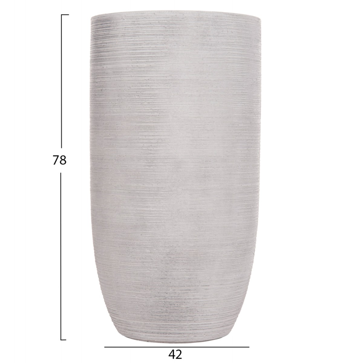 ΣΕΤ 3ΤΜΧ ΓΛΑΣΤΡΕΣ ΚΥΛΙΝΔΡΟΙ ΣΕΙΡΑ GARDENER HM4721 FIBERCLAY-ΧΡΩΜΑ CEMENT Φ42x78Υεκ