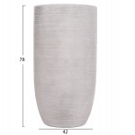 ΣΕΤ 3ΤΜΧ ΓΛΑΣΤΡΕΣ ΚΥΛΙΝΔΡΟΙ ΣΕΙΡΑ GARDENER HM4721 FIBERCLAY-ΧΡΩΜΑ CEMENT Φ42x78Υεκ