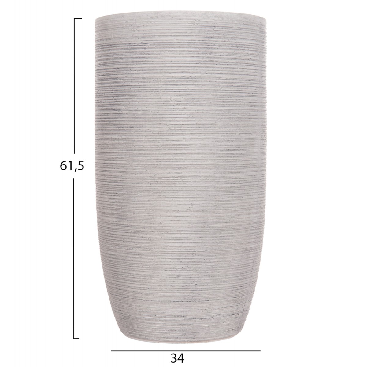 ΣΕΤ 3ΤΜΧ ΓΛΑΣΤΡΕΣ ΚΥΛΙΝΔΡΟΙ ΣΕΙΡΑ GARDENER HM4721 FIBERCLAY-ΧΡΩΜΑ CEMENT Φ42x78Υεκ