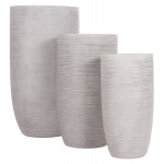 ΣΕΤ 3ΤΜΧ ΓΛΑΣΤΡΕΣ ΚΥΛΙΝΔΡΟΙ ΣΕΙΡΑ GARDENER HM4721 FIBERCLAY-ΧΡΩΜΑ CEMENT Φ42x78Υεκ