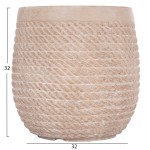 ΣΕΤ 4ΤΜΧ ΓΛΑΣΤΡΕΣ ΣΤΡΟΓΓΥΛΕΣ GARDENER HM4722 FIBERCLAY--IVORY CEMENT Φ54x54Υεκ