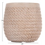 ΣΕΤ 4ΤΜΧ ΓΛΑΣΤΡΕΣ ΣΤΡΟΓΓΥΛΕΣ GARDENER HM4722 FIBERCLAY--IVORY CEMENT Φ54x54Υεκ