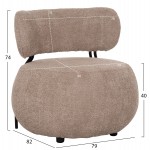 ΠΟΛΥΘΡΟΝΑ ΣΤΡΟΓΓΥΛΗ KARSEN HM9598.08 ΣΚΟΥΡΟ ΜΠΕΖ ΜΠΟΥΚΛΕ ΥΦΑΣΜΑ 79x82x74Υεκ.