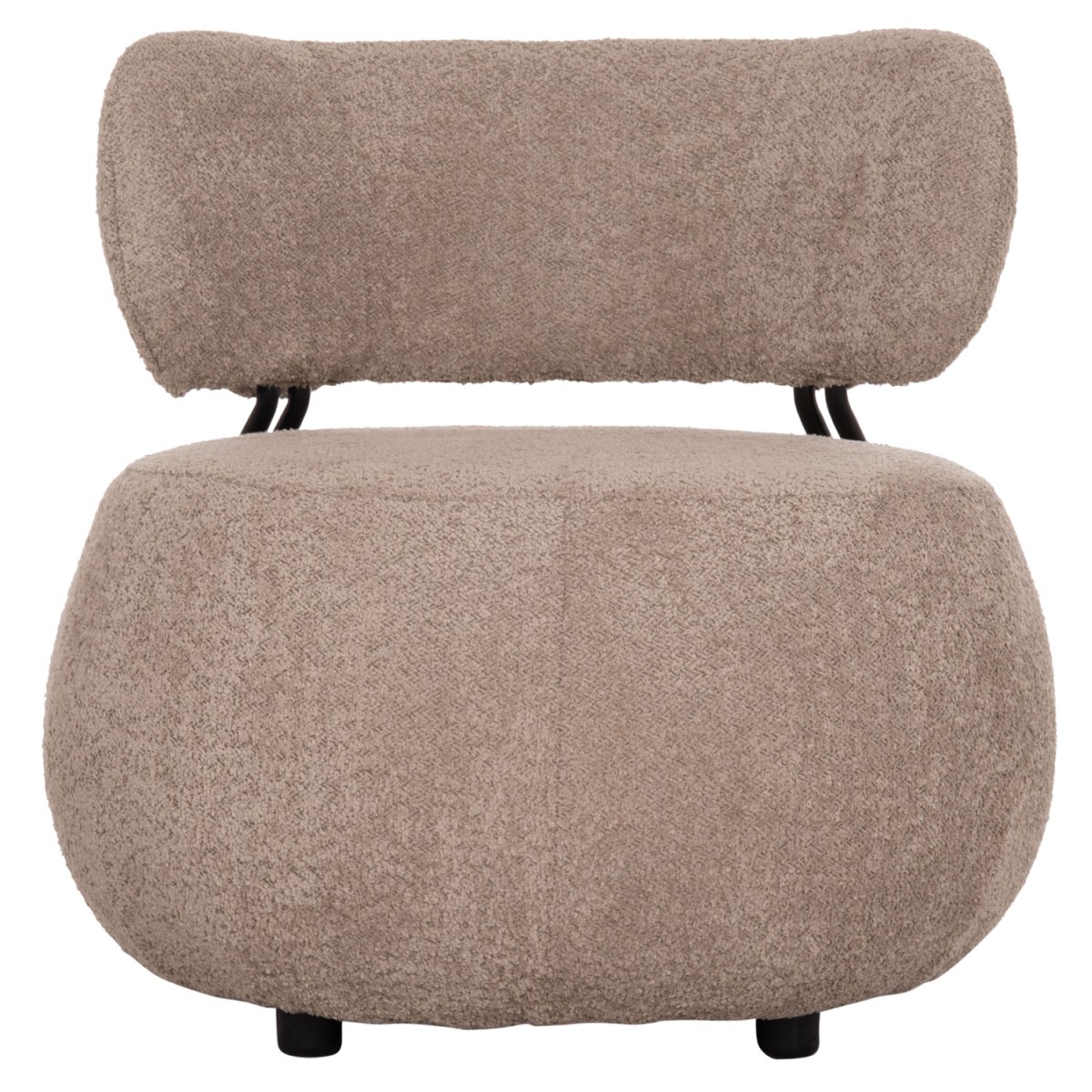 ΠΟΛΥΘΡΟΝΑ ΣΤΡΟΓΓΥΛΗ KARSEN HM9598.08 ΣΚΟΥΡΟ ΜΠΕΖ ΜΠΟΥΚΛΕ ΥΦΑΣΜΑ 79x82x74Υεκ.