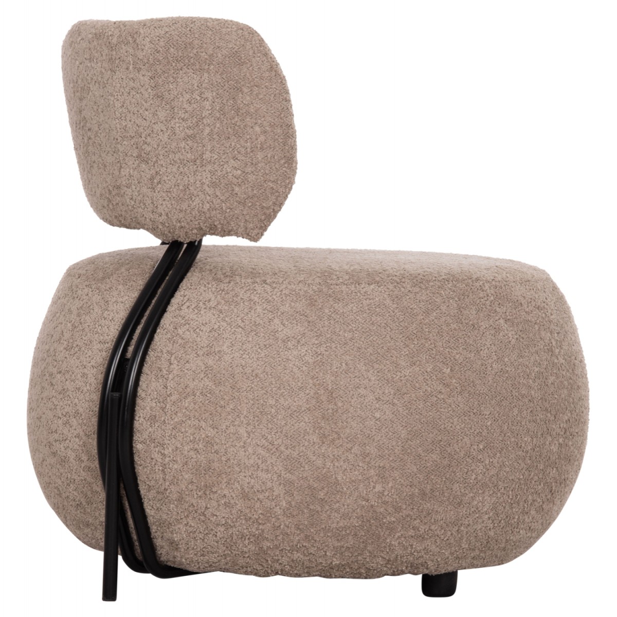 ΠΟΛΥΘΡΟΝΑ ΣΤΡΟΓΓΥΛΗ KARSEN HM9598.08 ΣΚΟΥΡΟ ΜΠΕΖ ΜΠΟΥΚΛΕ ΥΦΑΣΜΑ 79x82x74Υεκ.