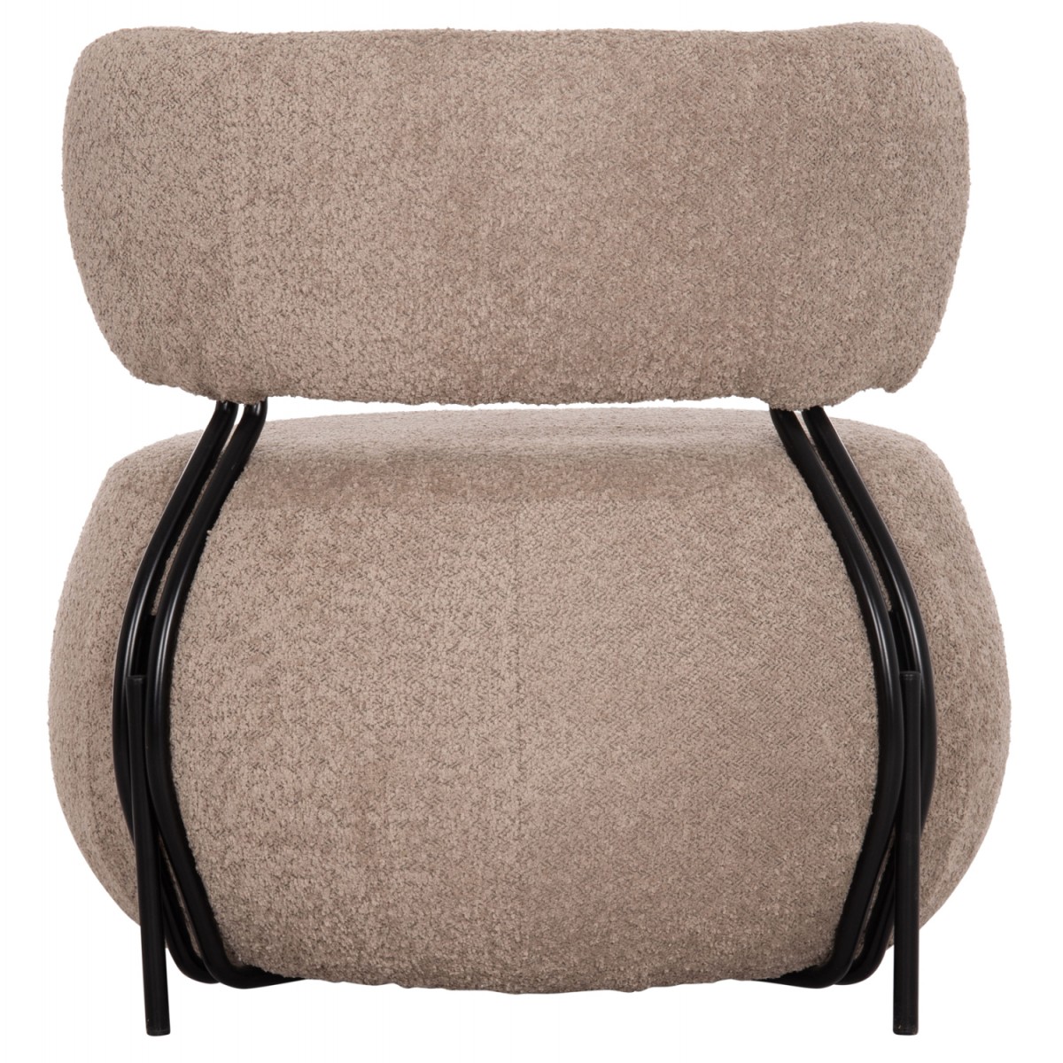 ΠΟΛΥΘΡΟΝΑ ΣΤΡΟΓΓΥΛΗ KARSEN HM9598.08 ΣΚΟΥΡΟ ΜΠΕΖ ΜΠΟΥΚΛΕ ΥΦΑΣΜΑ 79x82x74Υεκ.