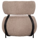 ΠΟΛΥΘΡΟΝΑ ΣΤΡΟΓΓΥΛΗ KARSEN HM9598.08 ΣΚΟΥΡΟ ΜΠΕΖ ΜΠΟΥΚΛΕ ΥΦΑΣΜΑ 79x82x74Υεκ.