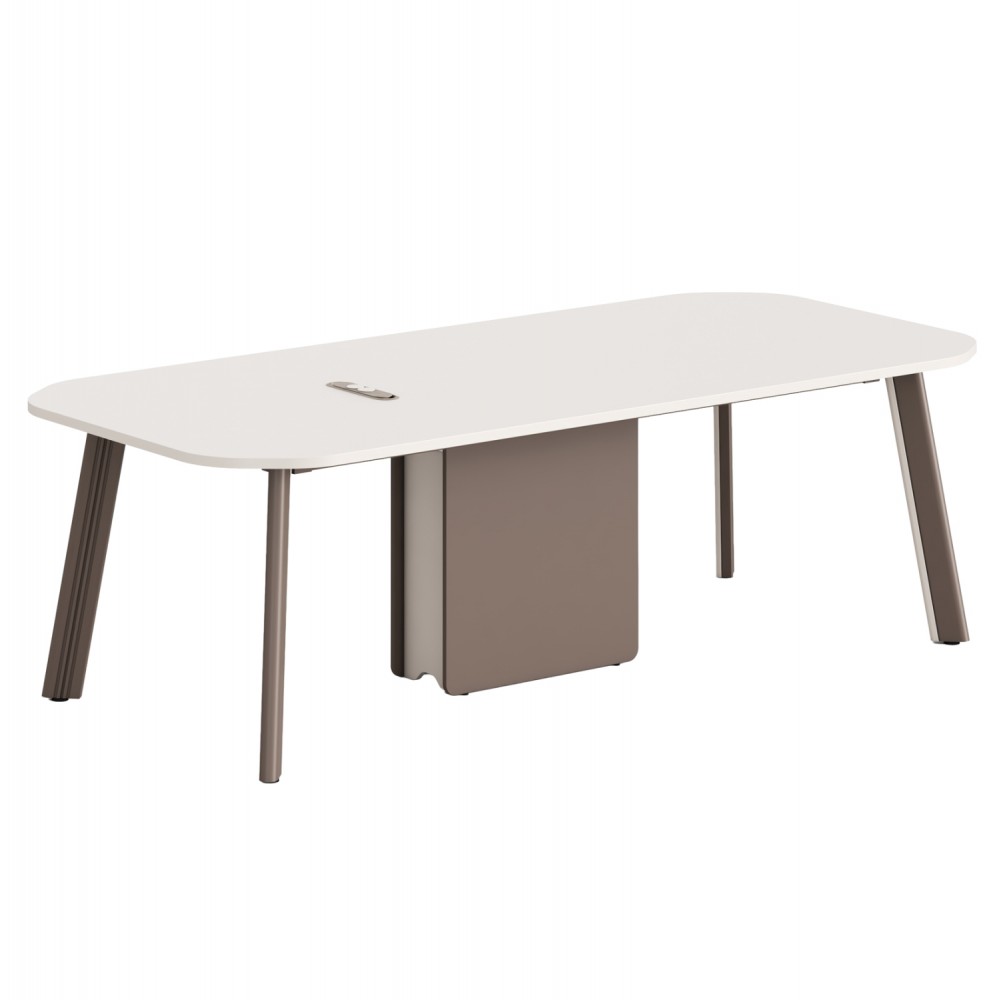 ΓΡΑΦΕΙΟ ΣΥΝΕΡΓΑΣΙΑΣ NEWLINE HM18278 ΜΕΛΑΜΙΝΗ ΚΡΕΜ-ΠΟΔΙΑ ΑΛΟΥΜΙΝΙΟΥ 240x110x75Υεκ