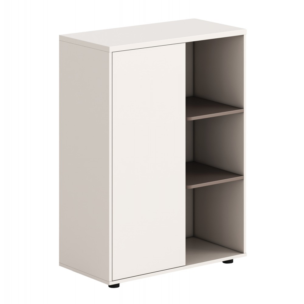 ΝΤΟΥΛΑΠΙ/ΒΙΒΛΙΟΘΗΚΗ NEWLINE HM18283 ΜΕΛΑΜΙΝΗ ΛΕΥΚΗ & ΑΝΟΙΧΤΟ ΚΑΦΕ 80x40x110Υεκ.