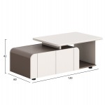 ΝΤΟΥΛΑΠΙ ΓΡΑΦΕΙΟΥ ΣΕΙΡΑ NEWLINE HM18285 ΜΕΛΑΜΙΝΗ ΣΕ ΚΡΕΜ-ΑΝΟΙΧΤΟ ΚΑΦΕ 120x60x42Υεκ